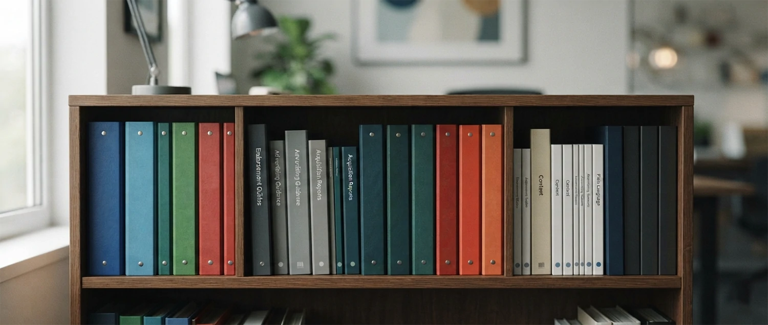 A resource shelf for endorsement guides, advertising guidance, acquisition reports, conversions, content, and plain language