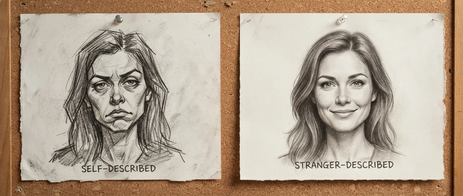 A split image showing the two sketches side by side