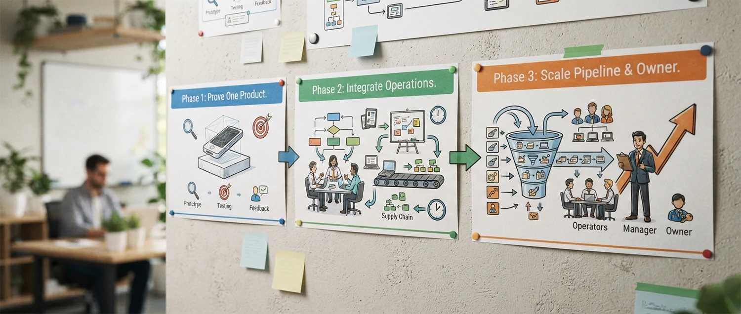 A three-phase roadmap