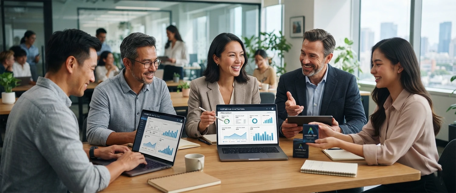 An affiliate program growing a business through partners who promote it