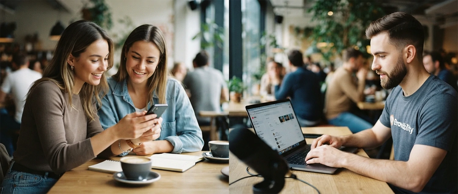 Referrals from customers' personal networks beside affiliate promotion to partners' audiences, complementing each other