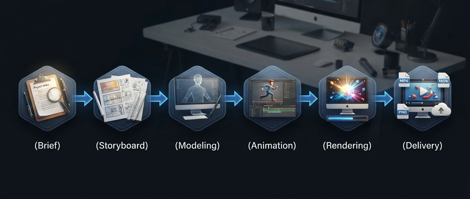 The 3D Motion Graphics Production Process
