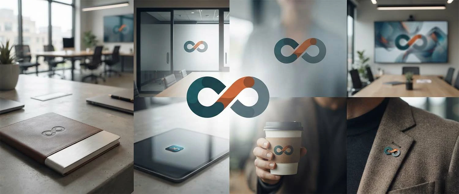 A logo appearing across a brand's touchpoints