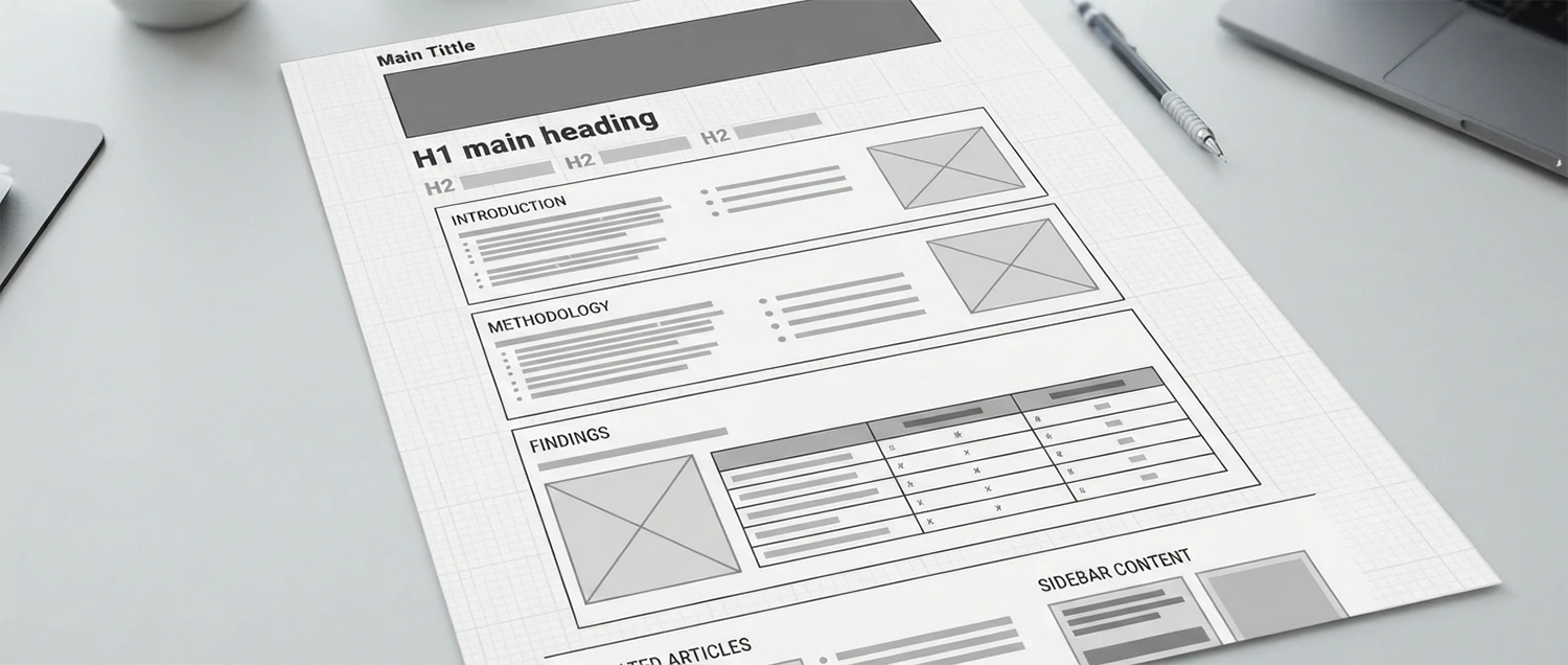 A page skeleton showing a clear title