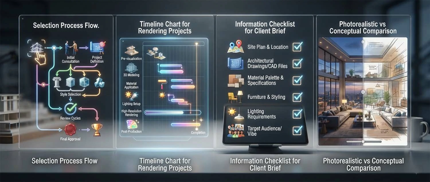 FAQ illustration showing selection process flow