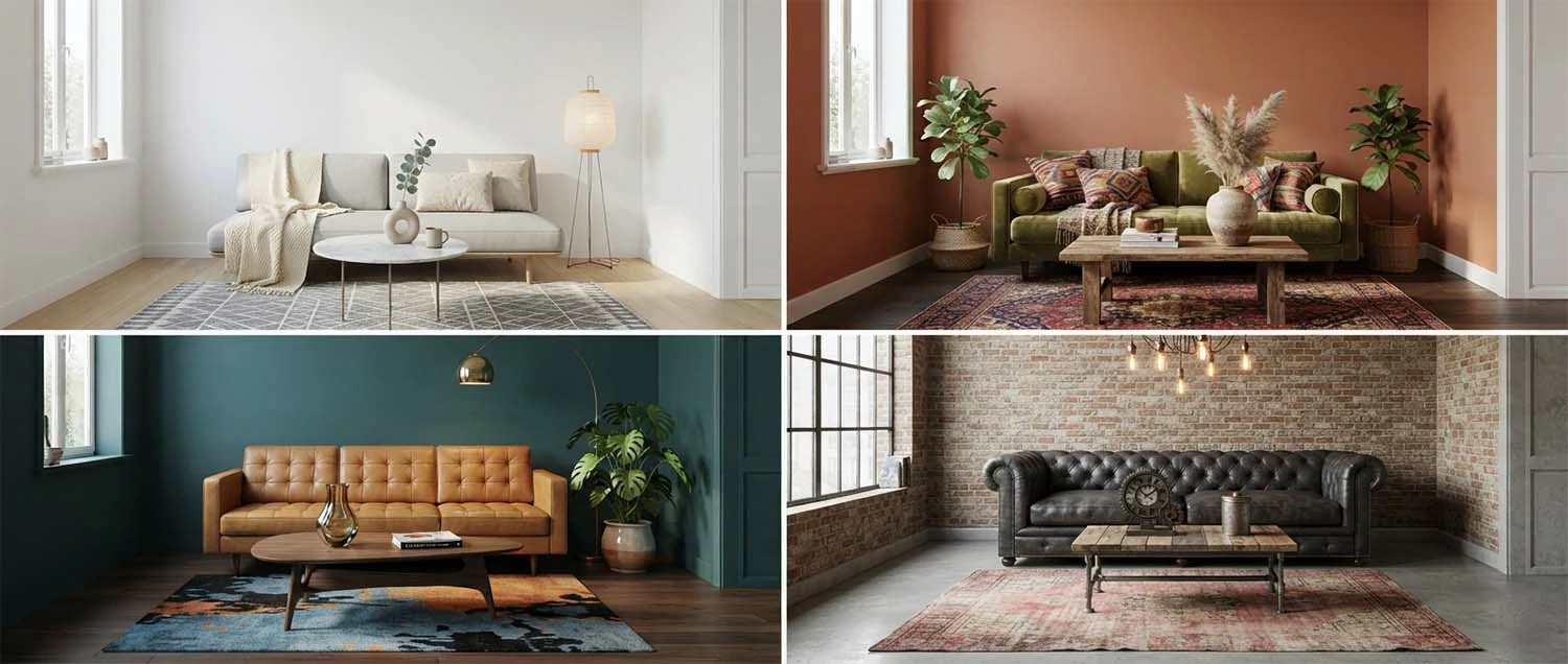 One room shown in several styles to discover a favourite