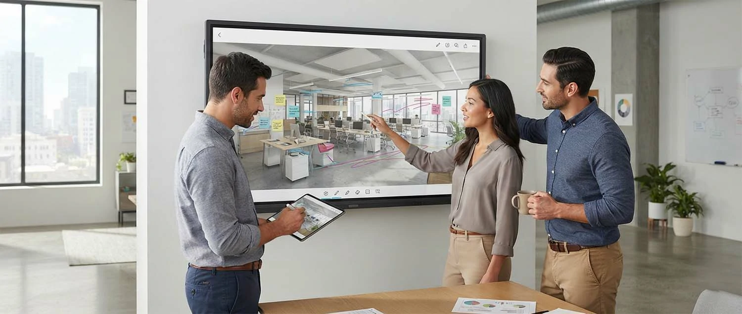 People aligning on one shared visual of a space