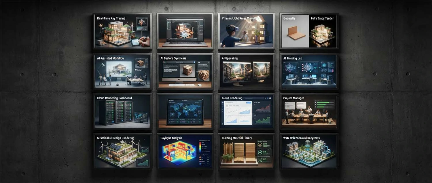 Trend visualisation showing real-time ray tracing interface