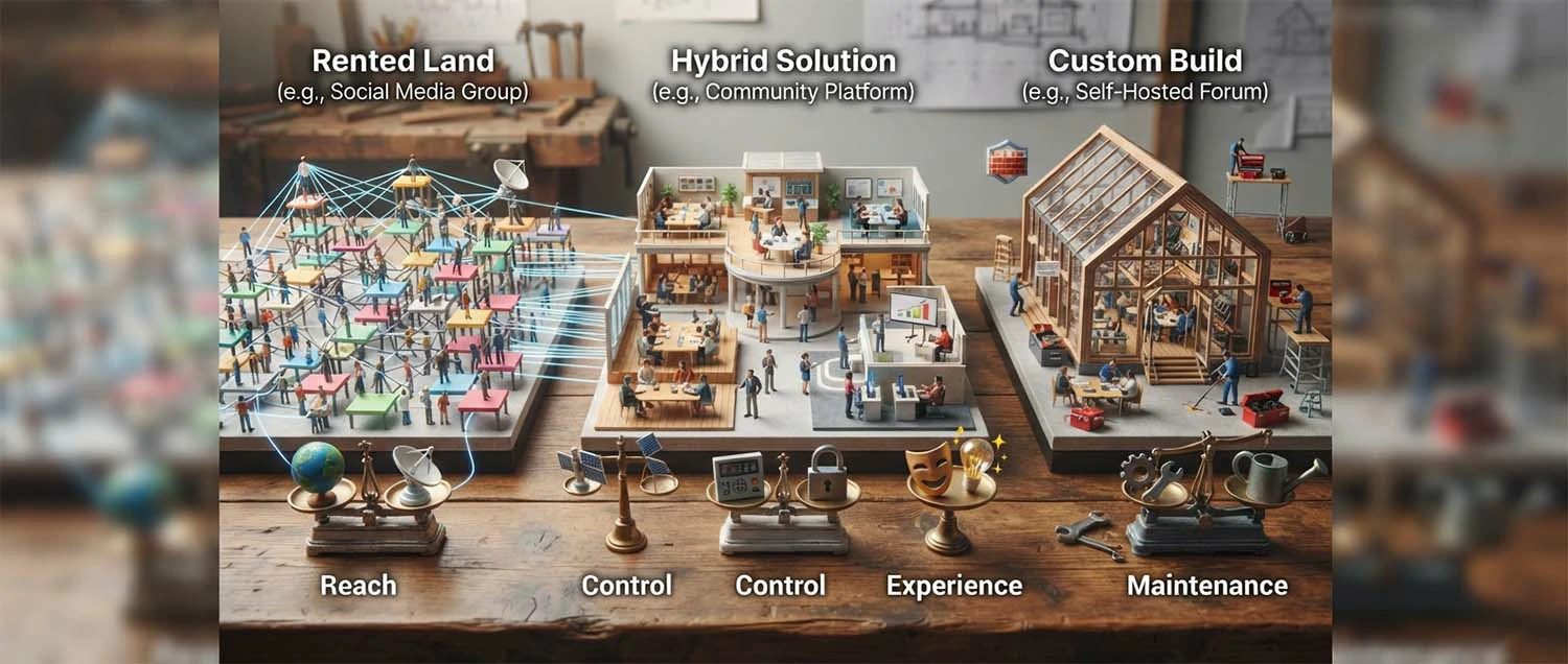 A comparison of platform types weighing reach, control, experience