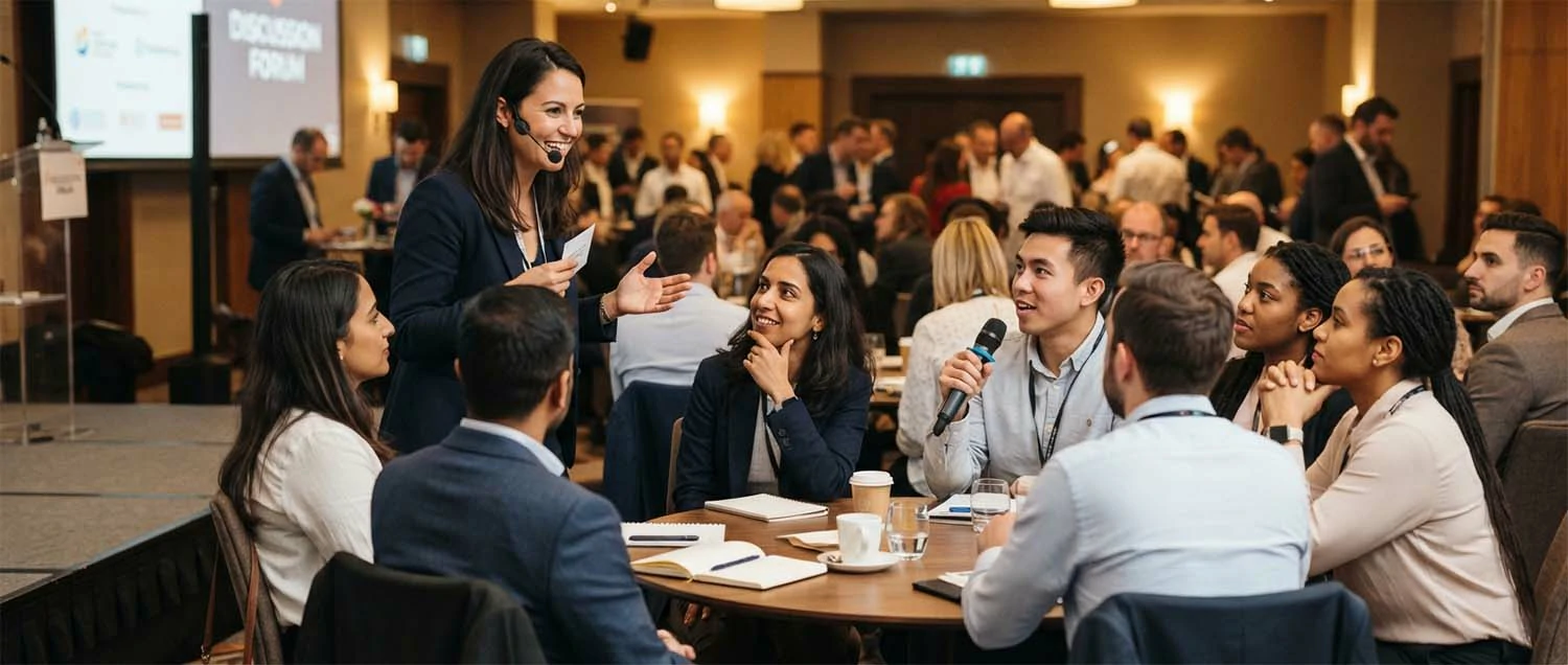 A host seeding questions and connecting members