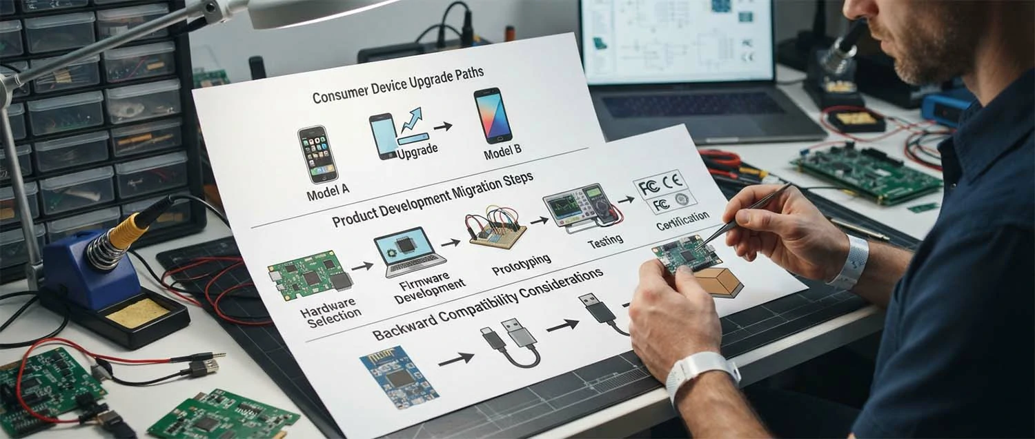 A migration guide showing consumer device upgrade paths