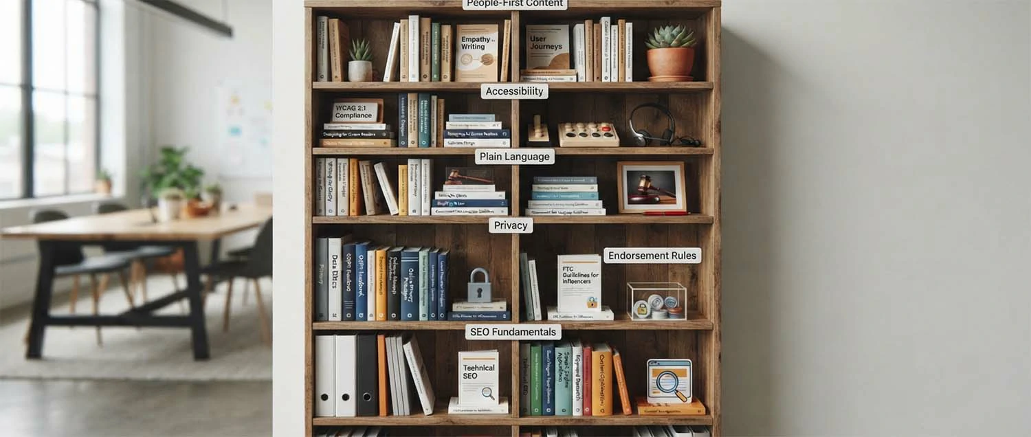 A resource shelf for people-first content, accessibility, plain language