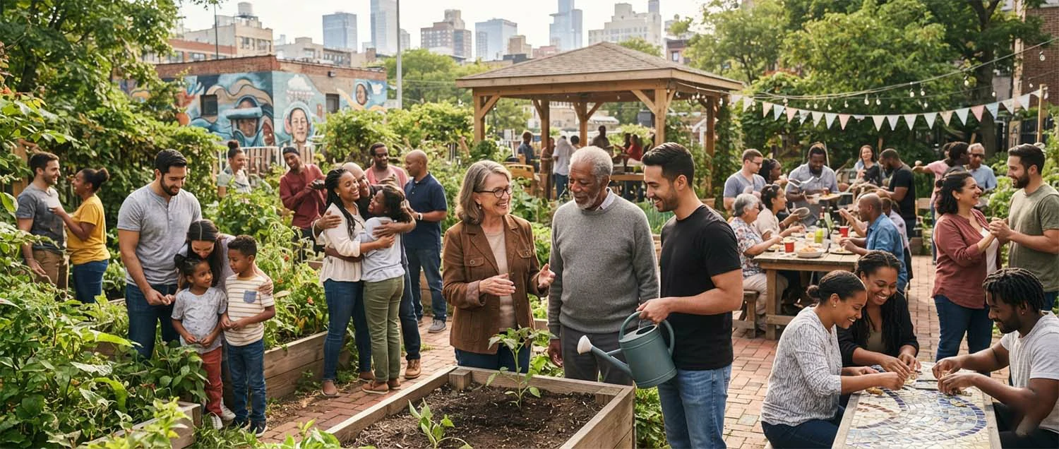 A thriving community of connected members belonging together