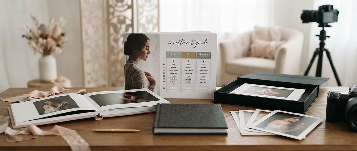Boudoir photography investment guide showing different