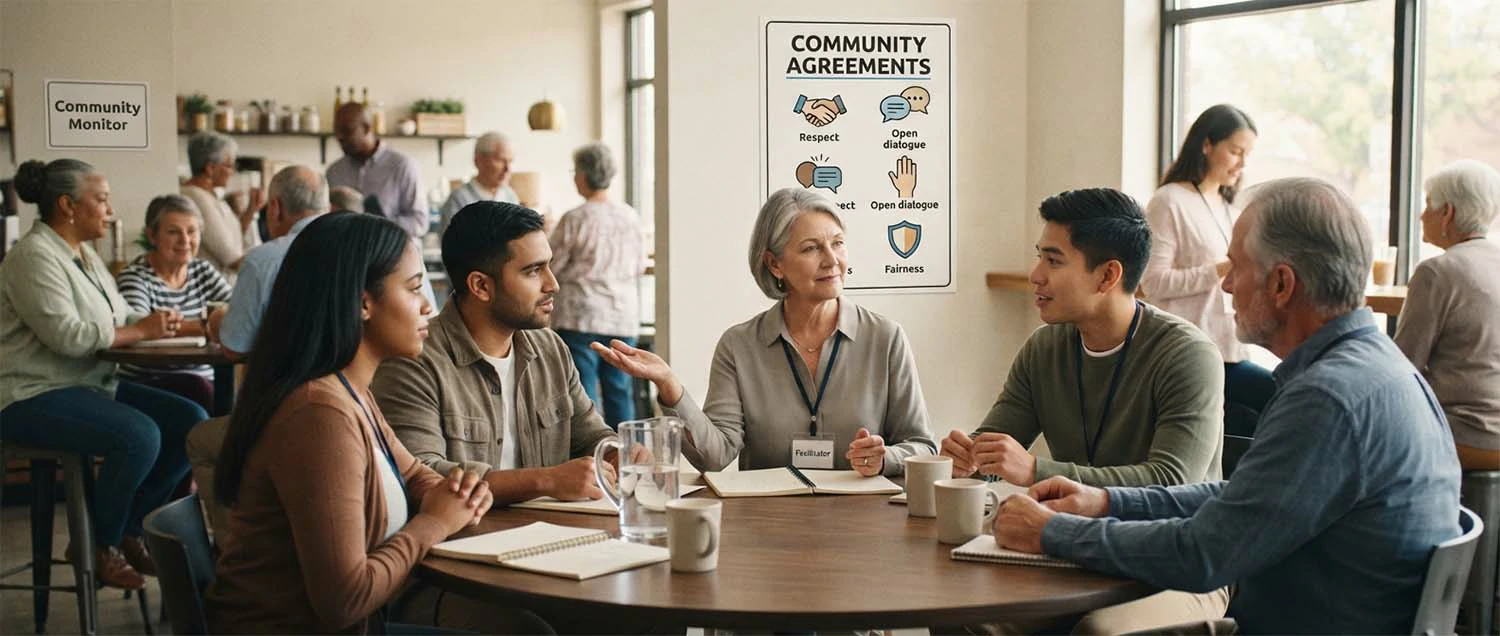 Clear visible norms and fair, consistent moderation keeping a community safe