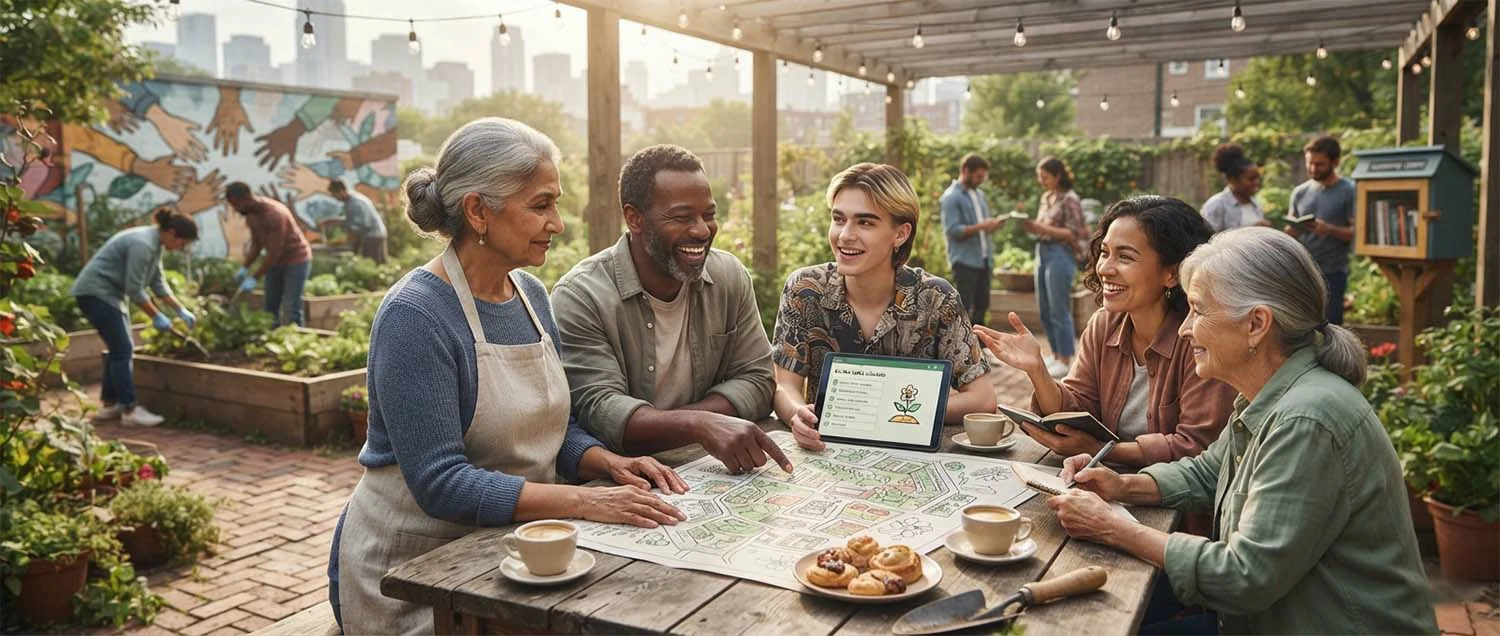 Community stewardship shared across an owner, moderators